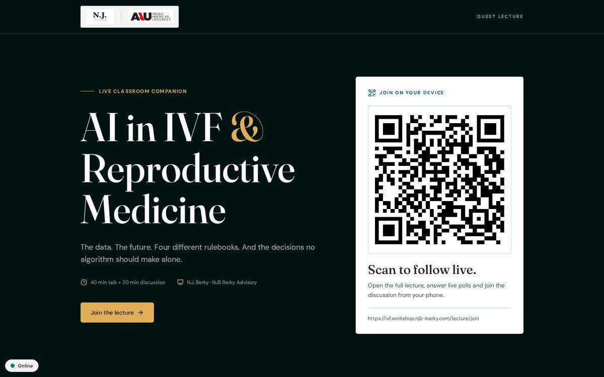 AI in IVF & Reproductive Medicine, Screen 1